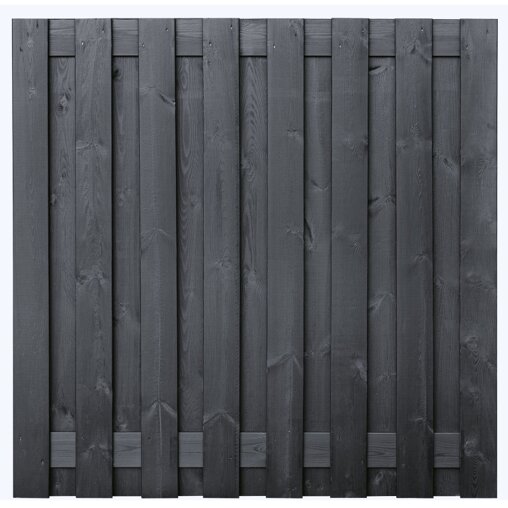 Tuinscherm Hamburg zwart grenen 180x180 cm